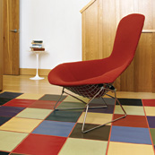 Multicolor leather rug